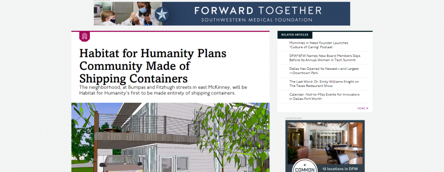 Habitat for Humanity Plans Community Made of Shipping Containers